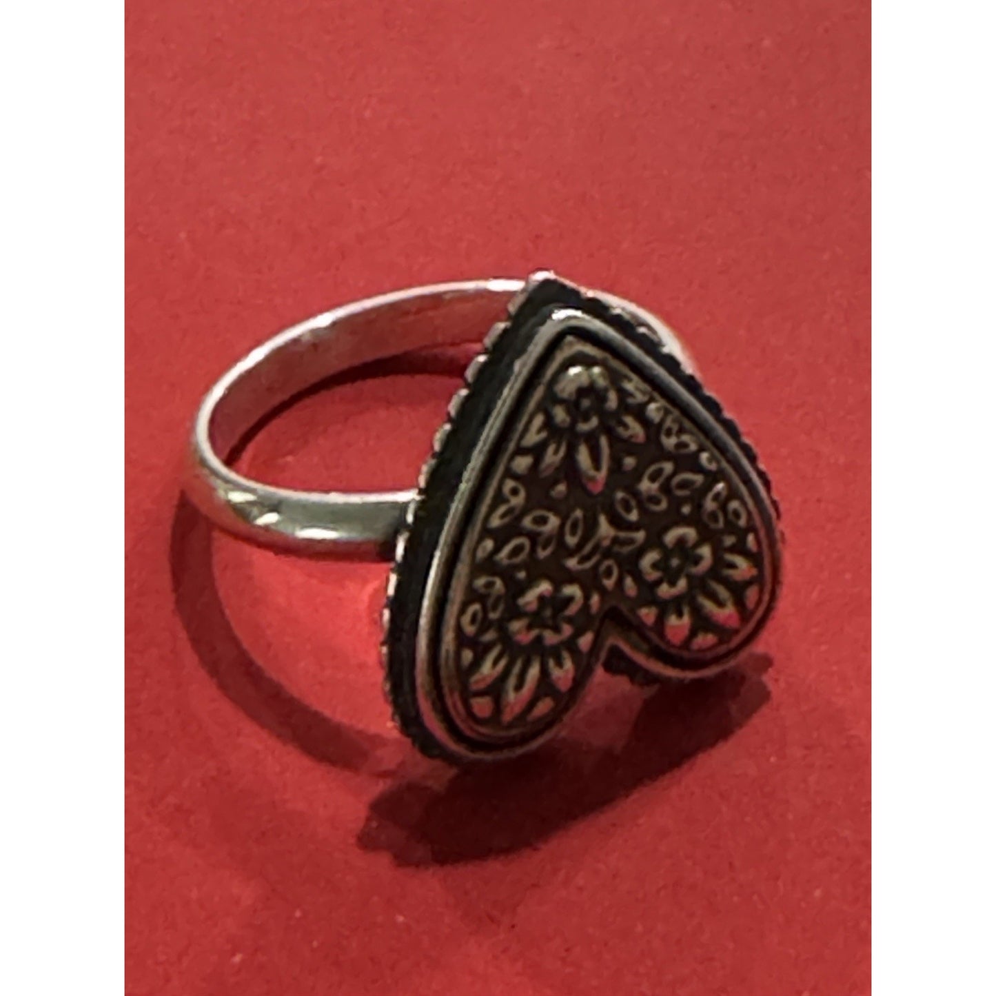 James Avery Retired Bronze & Sterling Silver Heirloom Heart Ring Size 9.5 Pre-Owned