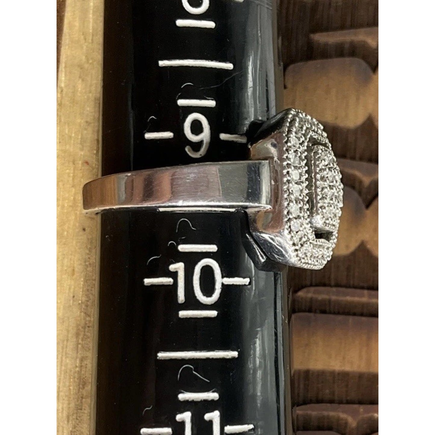 Vintage HN HENG NGAI 925 Sterling Silver Pave Real Round-Cut Diamonds