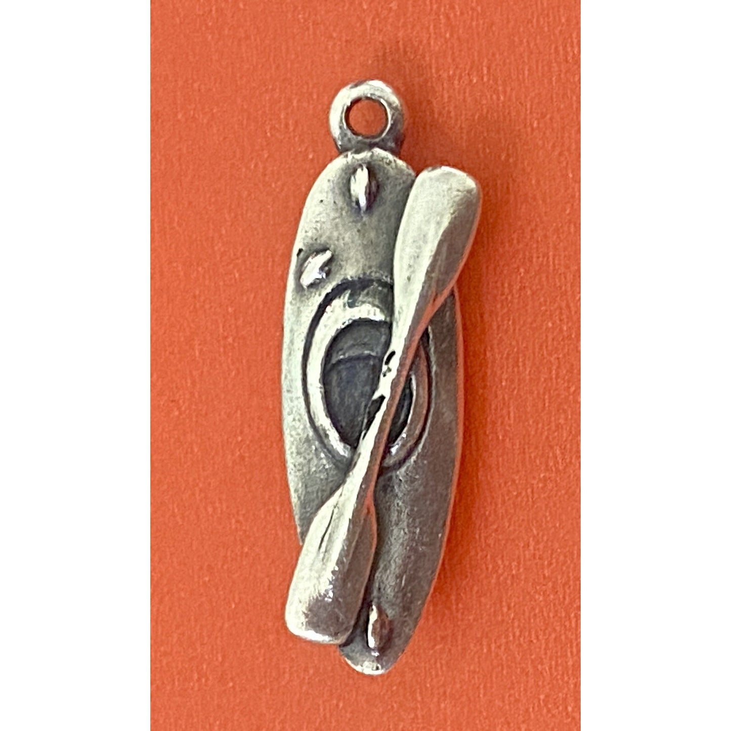 James Avery Retired Hard to Find Rare Kayak Silver Charm Pre-Owned