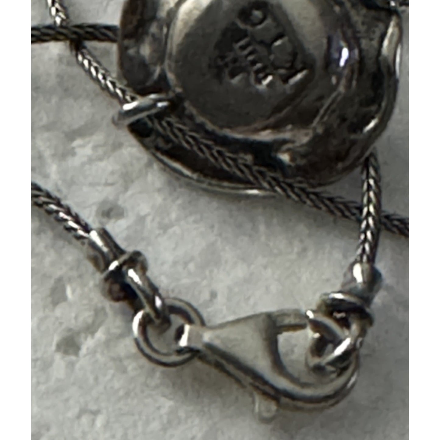 VINTAGE STERLING SILVER PEARL FLOWER PENDANT NECKLACE