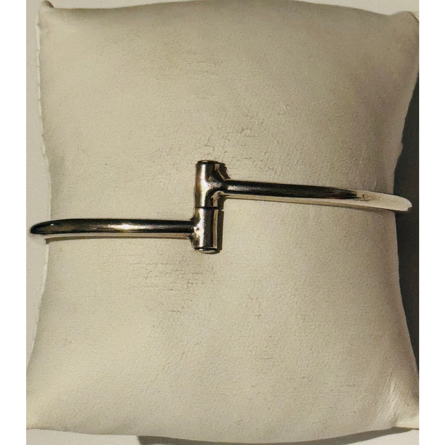 Vintage ATI Mexico 925 Sterling Silver Hinged Bypass Ball-End Bangle Orb Bracelet 14.8g