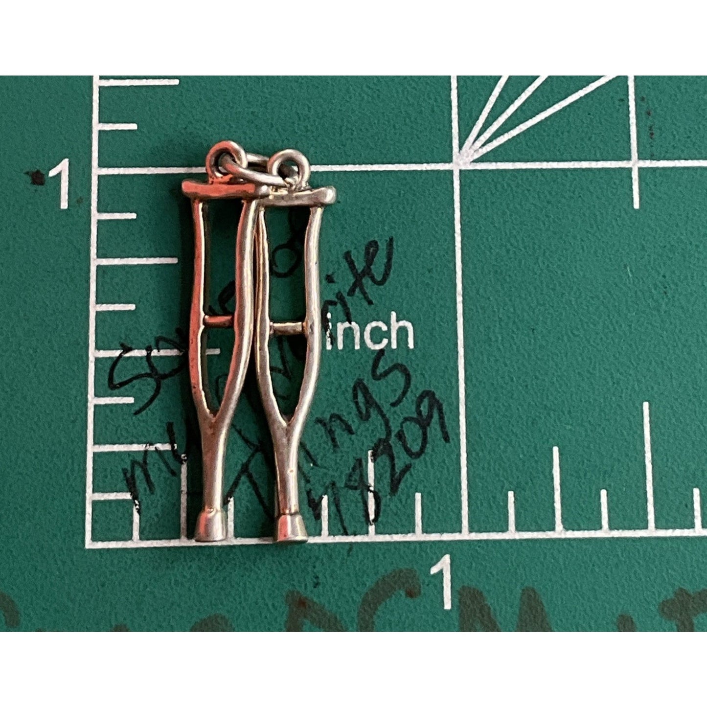 Vintage Sterling Silver Crutches Charm