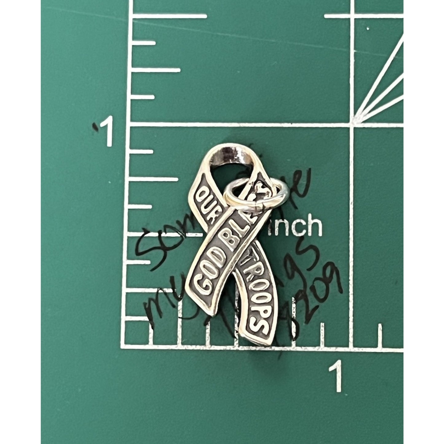 James Avery Retired Sterling Silver God Bless Our Troops Charm