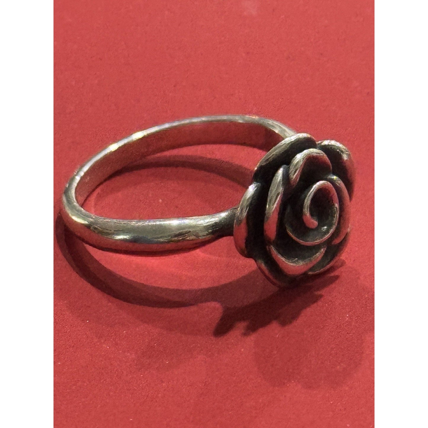James Avery Retired Sterling Silver Rose Blossom Ring Size 9 Pre-Owned