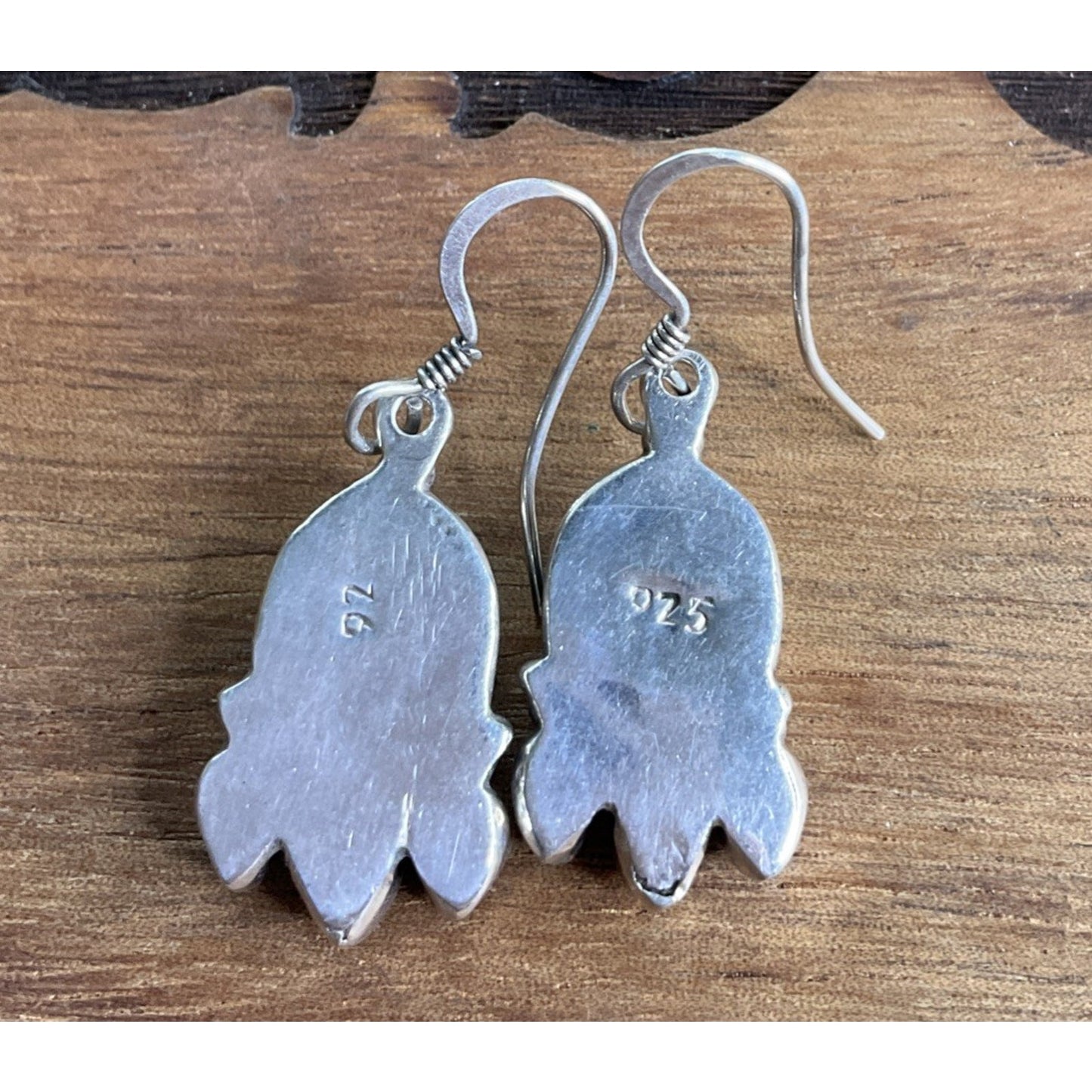 Sterling Silver Chrysocolla Amethyst Purple Dangle Earrings Boho 925