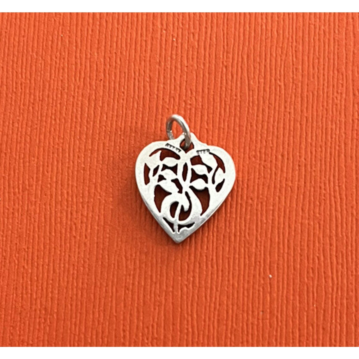 James Avery Retired Sterling Silver Music Note Treble Clef Heart Charm Pre-Owned
