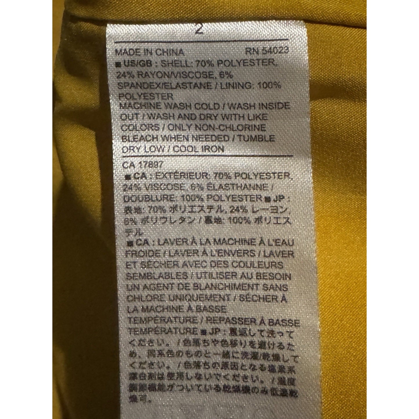 NWT Banana Republic Dress Size 2 Mustard Gold V Neck Sheath Career $99 MSRP