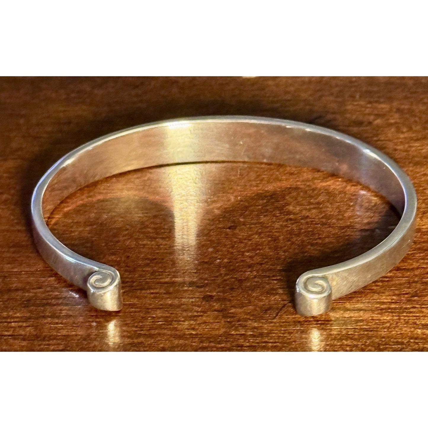 Retired James Avery Sterling Silver Greek Scroll Cuff Bangle Bracelet Pre-Owned