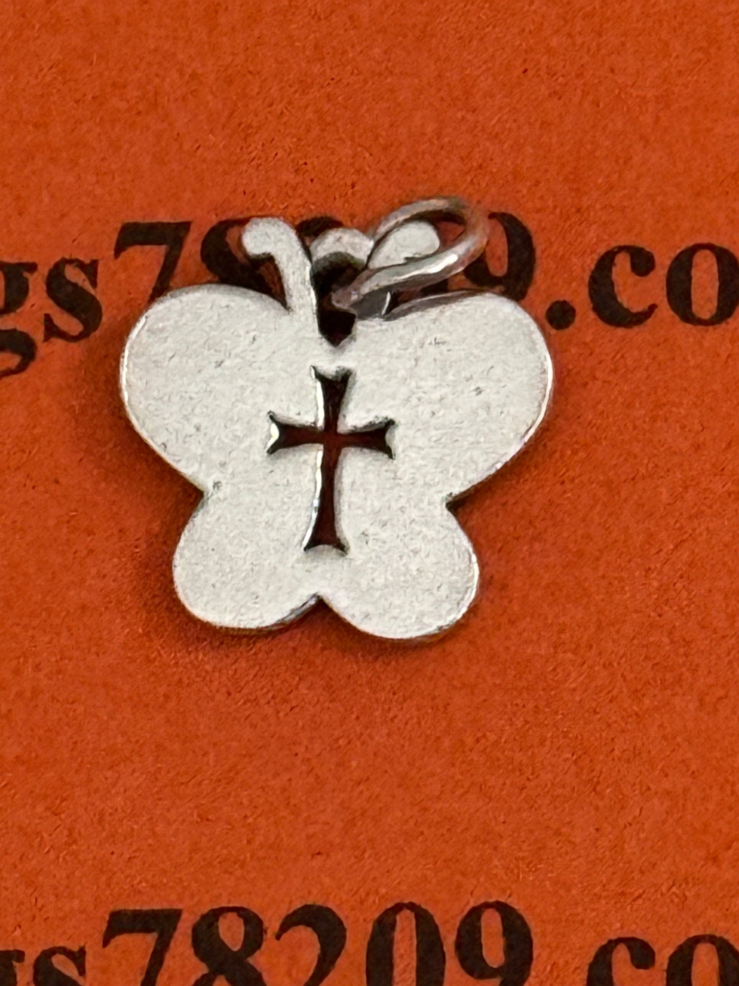 Pre Owned James Avery Silver Butterfly Crosslet Charm