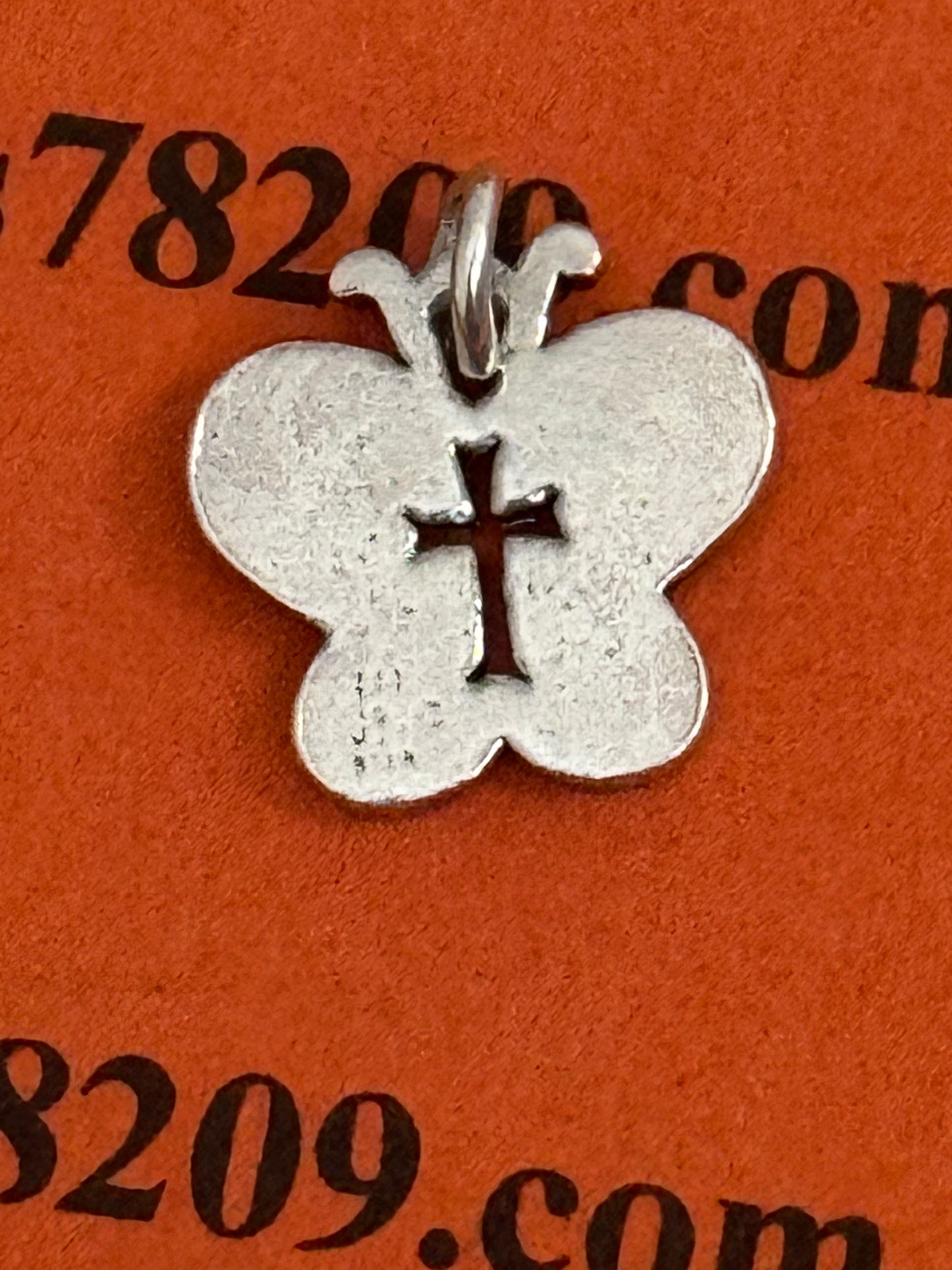 Pre Owned James Avery Silver Butterfly Crosslet Charm