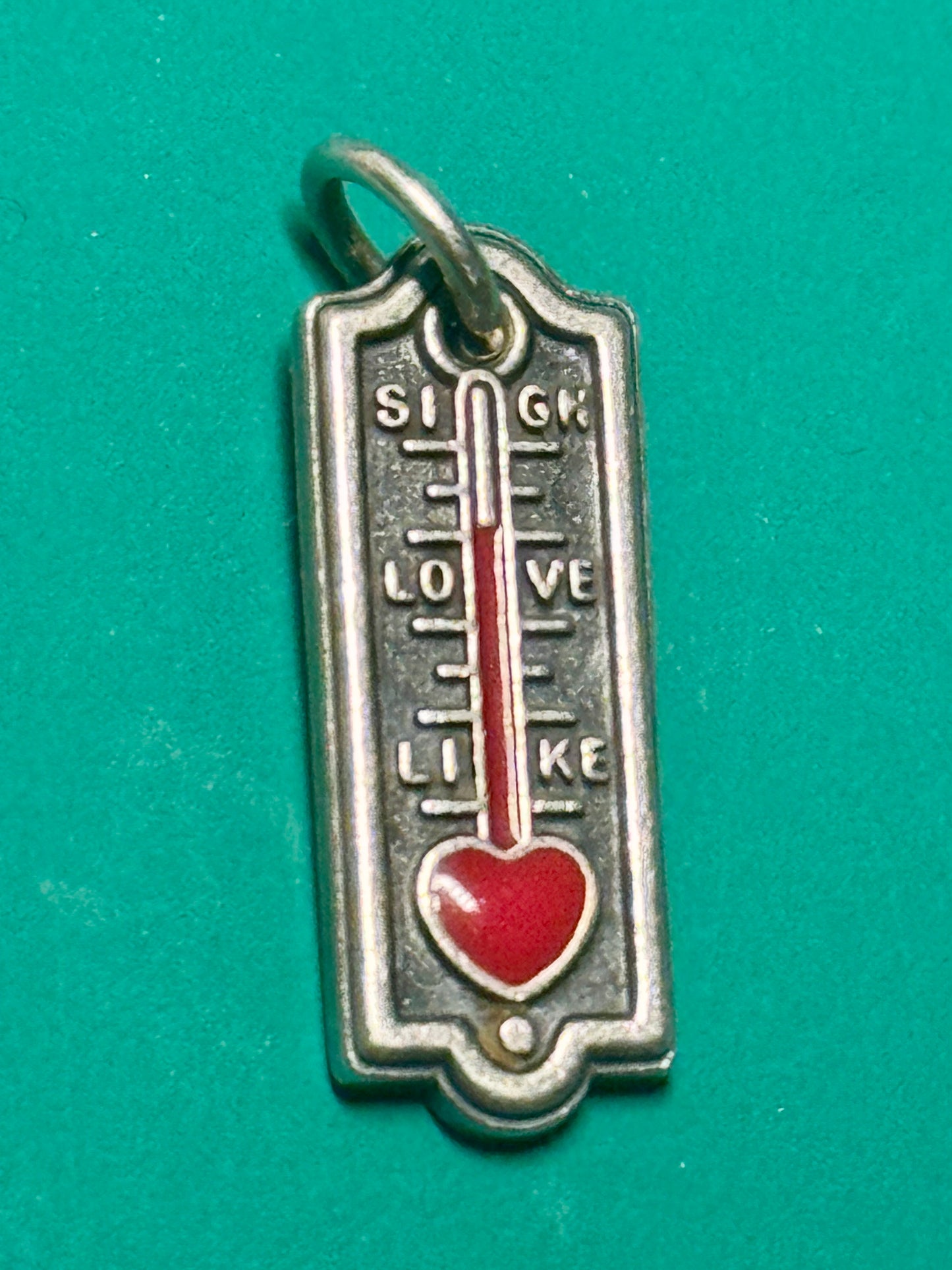 Preowned James Avery RETIRED Hard To Find Silver Enameled Love O Meter Thermometer Charm