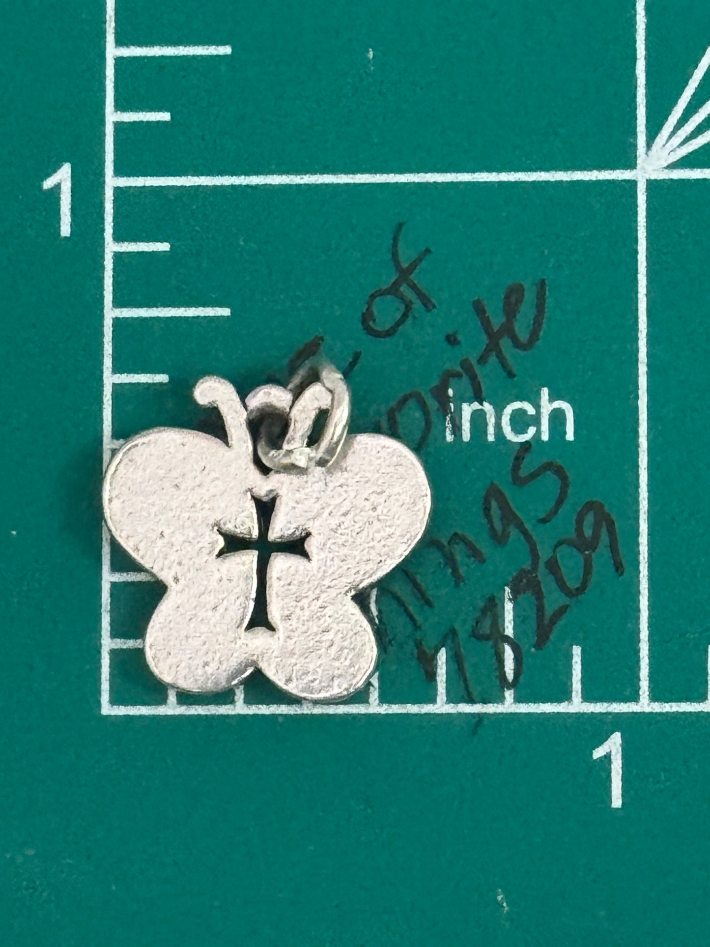 Pre Owned James Avery Silver Butterfly Crosslet Charm