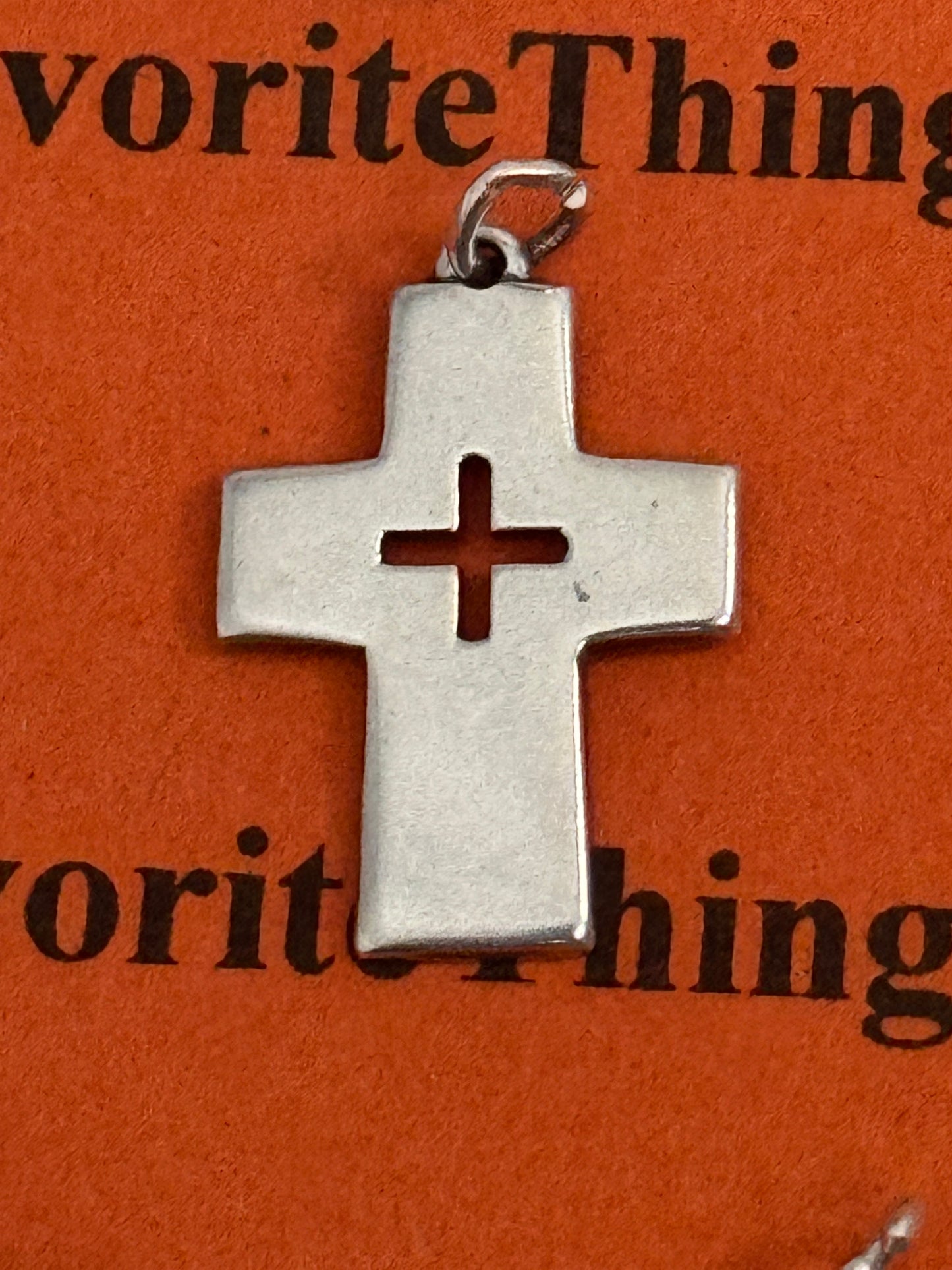Pre Owned James Avery Retired Silver Cross With Center Crosslet Charm