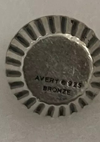 Pre Owned James Avery Retired Hard to Find Silver and Bronze Cupcake Charm