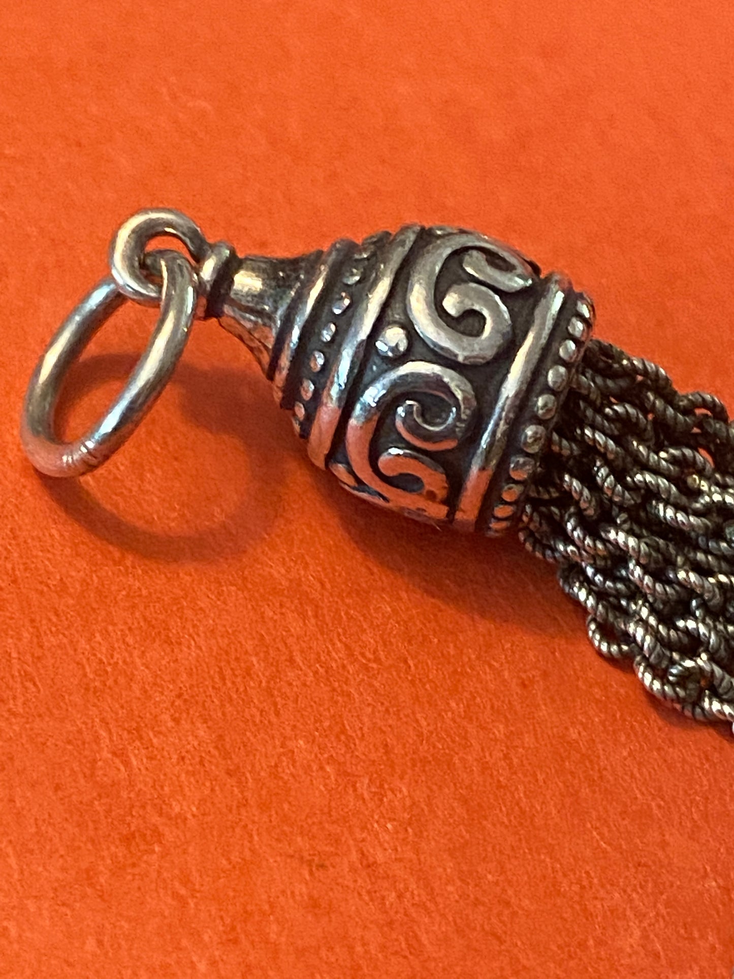 Pre-Owned James Avery Retired Silver and Pearls Tassel Pendant