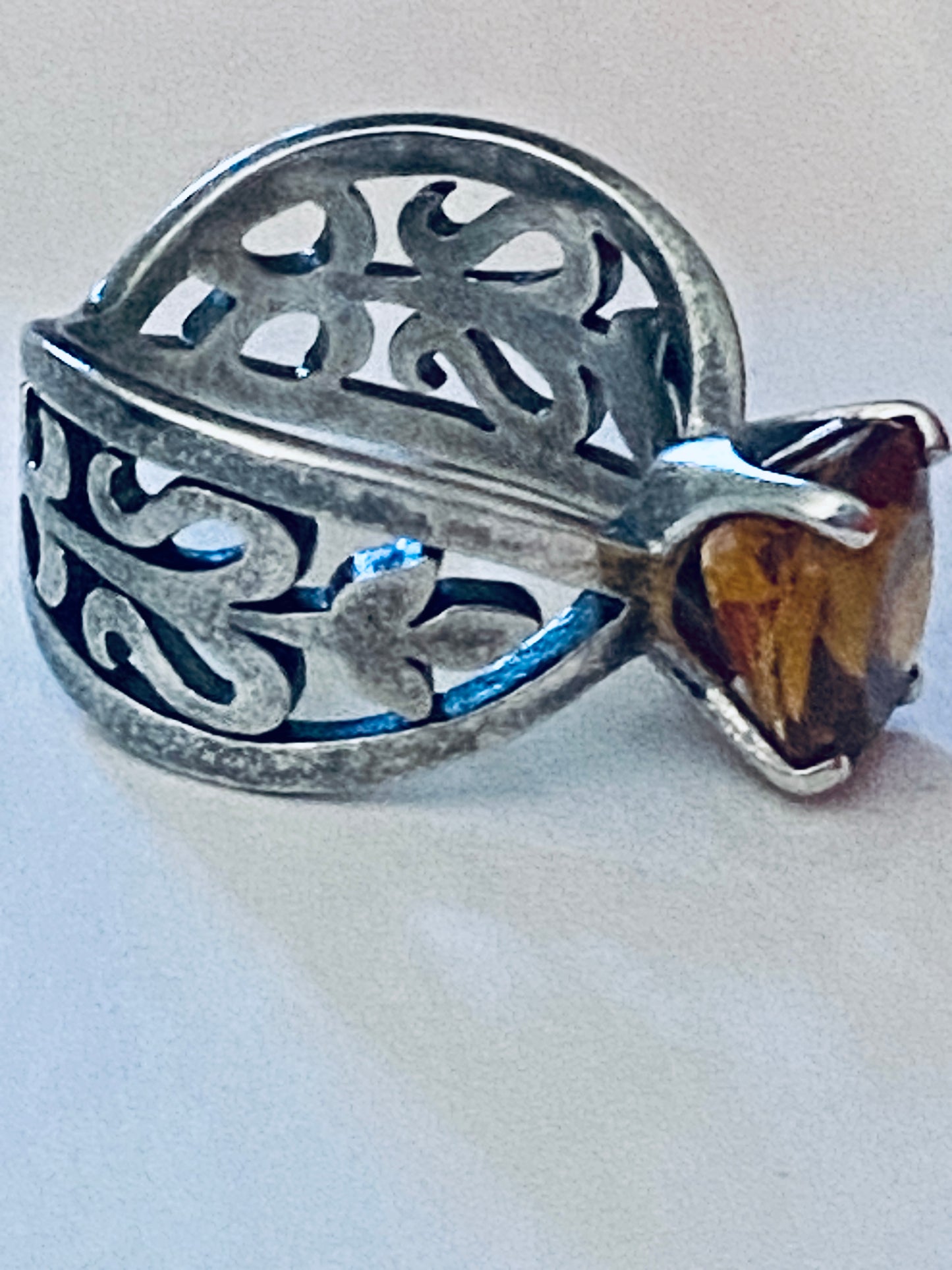Pre-Owned James Avery Retired & HTF Citrine Adorned Ring Size 7