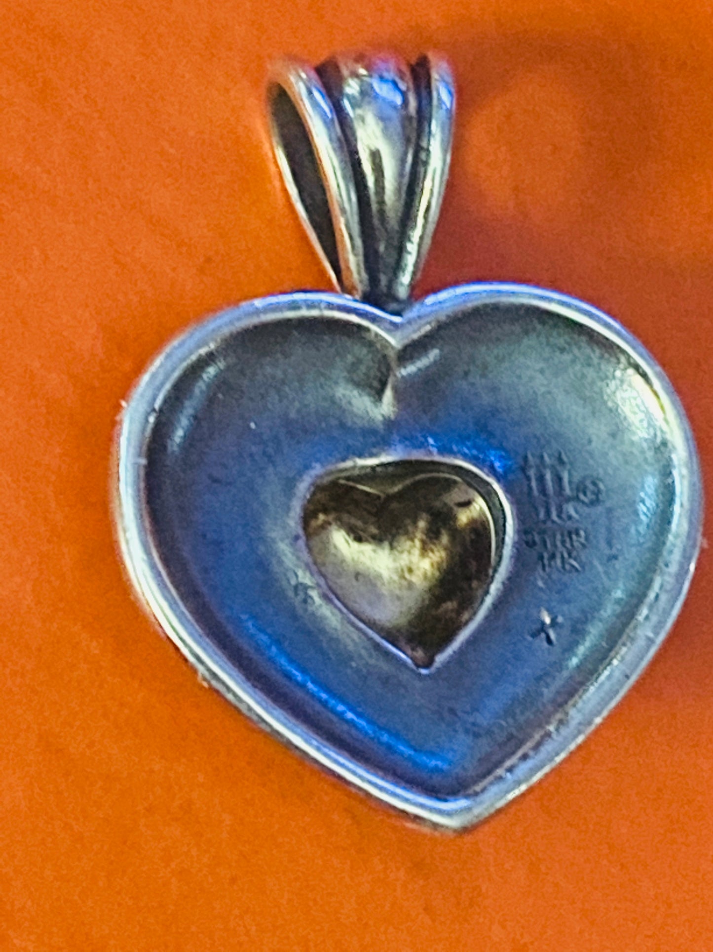 Pre-Owned James Avery Retired 14k Gold & Silver Heart of Gold Pendant
