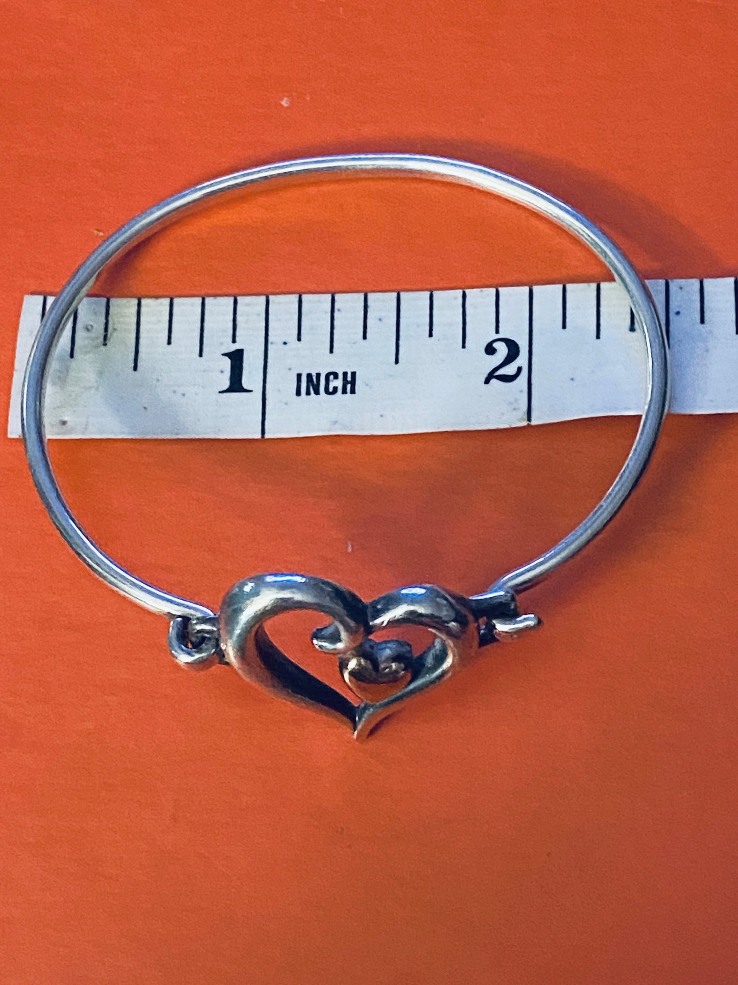 Pre Owned James Avery Joy of My Heart 14k and Silver Hook on Bracelet Size 2 1/4"