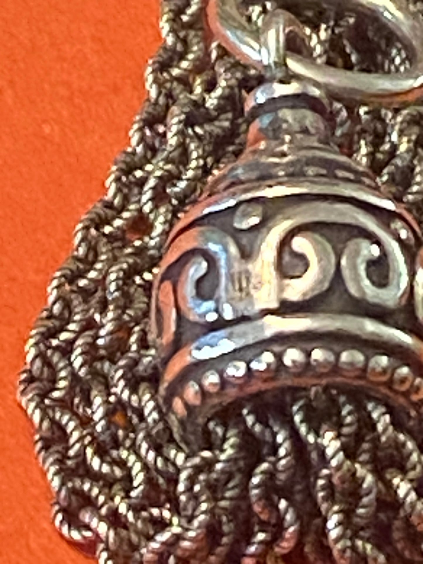 Pre-Owned James Avery Retired Silver and Pearls Tassel Pendant