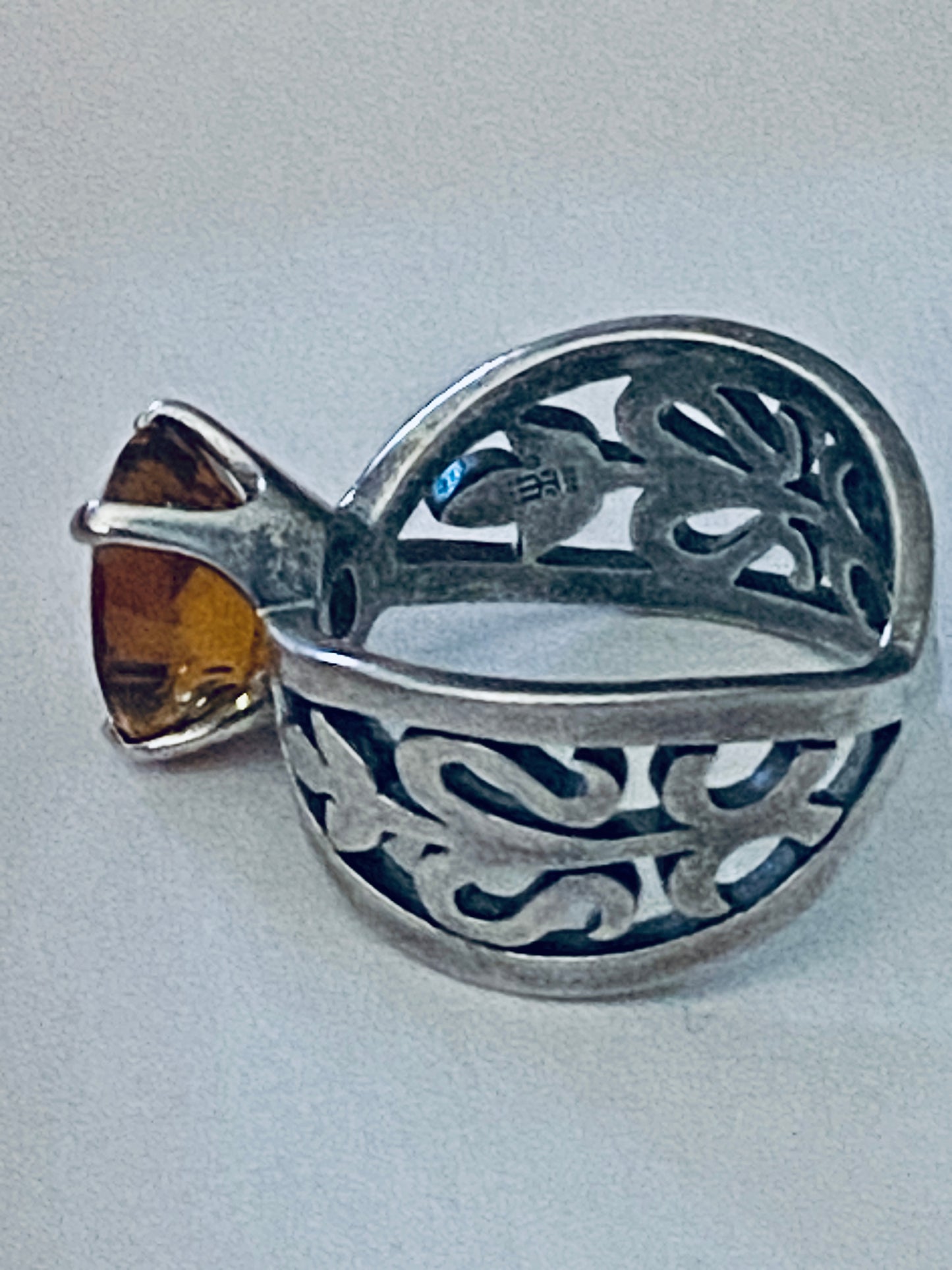 Pre-Owned James Avery Retired & HTF Citrine Adorned Ring Size 7