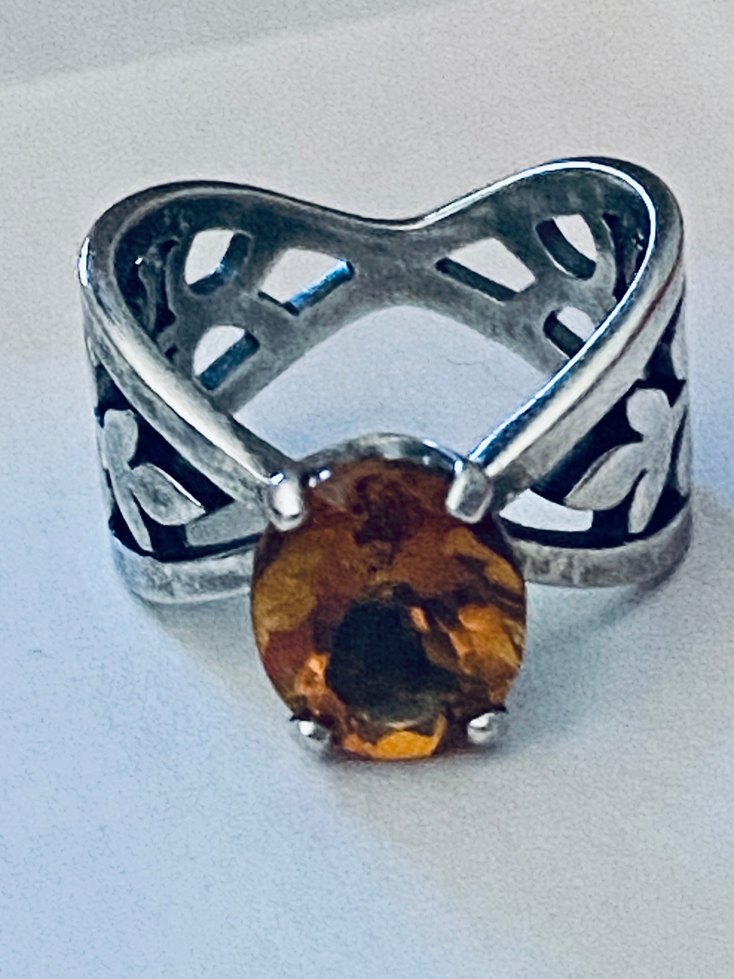 Pre-Owned James Avery Retired & HTF Citrine Adorned Ring Size 7