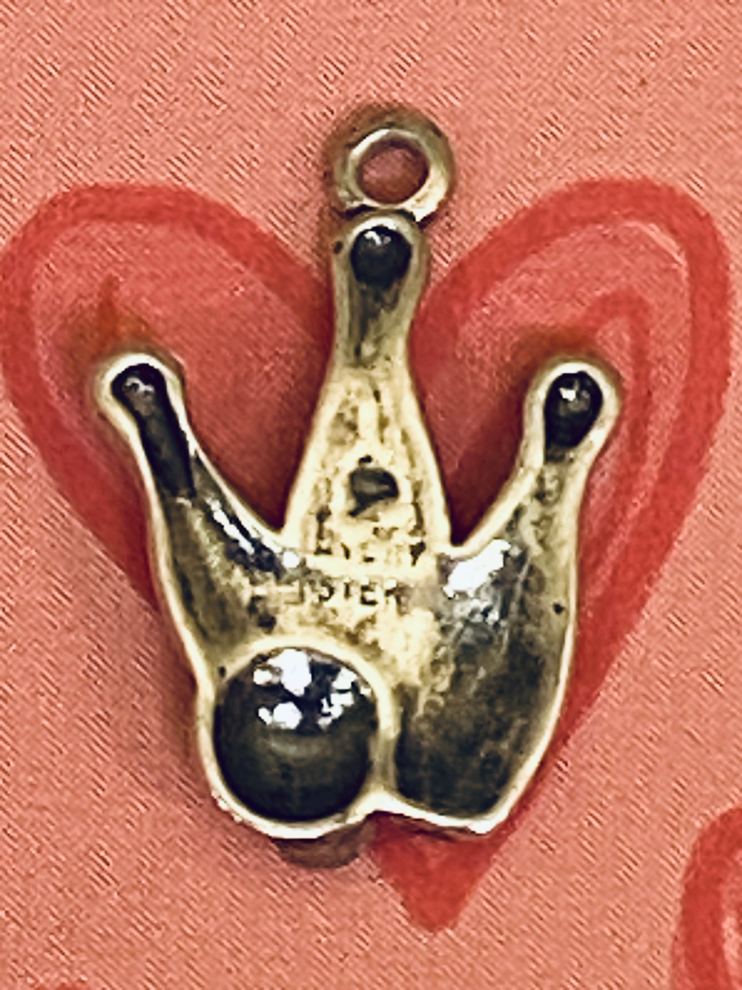 Pre-Owned James Avery Retired Silver Bowling Ball and Pins Charm