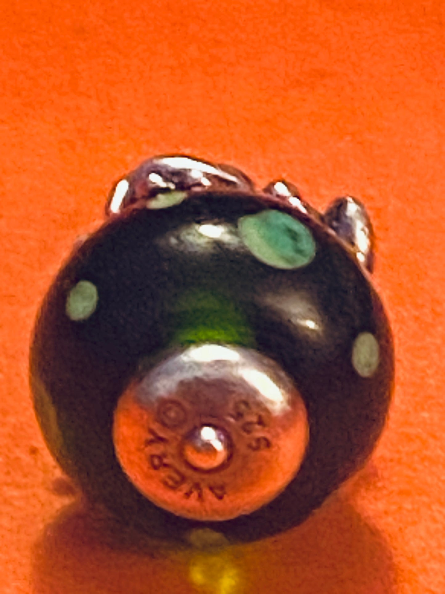 Pre-Owned James Avery Retired Frog Prince Glass Art Finial
