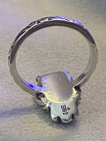 Pre-Owned James Avery Retired Silver Woodland Owl Ring size 8