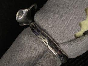 Pre-Owned James Avery Retired Silver Pink Sapphire Pansy Flower Ring Size 7.5