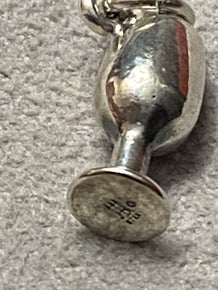 Pre-Owned James Avery Retired Silver Wine Goblet Charm