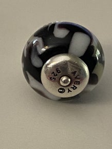 Pre-Owned James Avery Retired Black & White Conical Glass Bead Finial