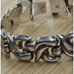 Vintage Milor Italy 925 Sterling Silver Fan Scroll Link Bracelet 7.5” 22g
