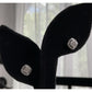 Sterling Silver Halo Stud Earrings Cushion Cut Micro Pave