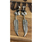 Lorena Sterling Silver Black Onyx Feather Dangle Earrings Southwestern Boho Drop