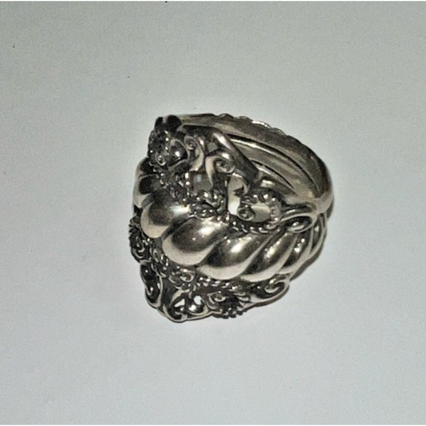 Vintage Sterling Silver Rope & Scroll Design Ring Size 9 – 16g Solid .925