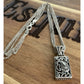 Vintage Sterling Silver Ornate Pendant 925 Italy Multi Strand Necklace