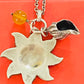 Preowned James Avery Retired Silver Hard To Find Summer Sun Shell And Chalcedony Bead Pendant