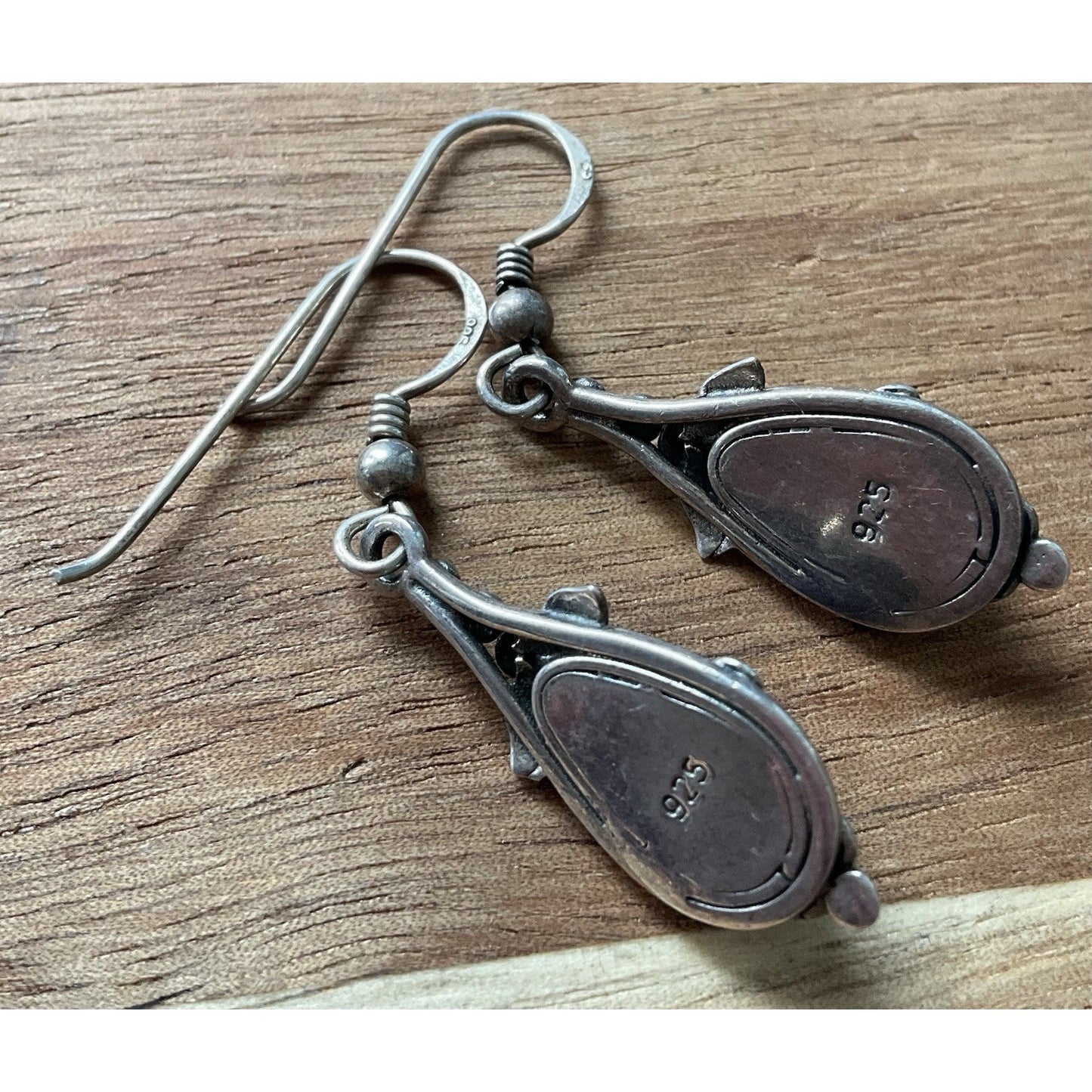 Sterling Silver Lapis Lazuli Dangle Earrings 925 Southwestern Navajo Style Drop