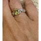 Sterling Silver Prasiolite Ring 925 Oval Green Amethyst Twist Band Size 6