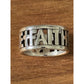Pre Owned James Avery Retired Sterling Silver Faith Hope And Love Ring Size 6