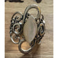 Carolyn Pollack CP 925 Sterling Silver Mother of Pearl Filigree Ring Size 8.5