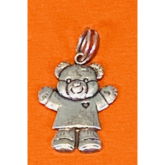 Pre owned James Avery Retired Silver Rare Girl Scout Cookies Teddy Bear 89 Charm