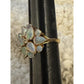 Vintage 18K HGE Gold Plated Opal Cluster Ring Natural Welo Opals Size 5.5