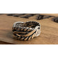 Sterling Silver Braided Wrap Ring Size 7.5 Rope Twist Crossover Statement 925