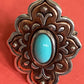 Preowned James Avery Retired Silver Tangier Silver Copper Turquoise Ring Size 8