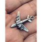 Vintage Danecraft Sterling Silver AIRPLANE Charm Pendant