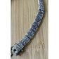 Vintage Sterling Silver Articulated Illusion Tennis Linked Bracelet 15g Signed