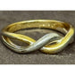 EVRY Jewels Two Tone Infinity Crossover Ring Gold Silver Tone Size 10