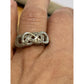 Vintage Pave Diamond Accent Sterling Silver Infinity Lovers Knot Ring Size 7