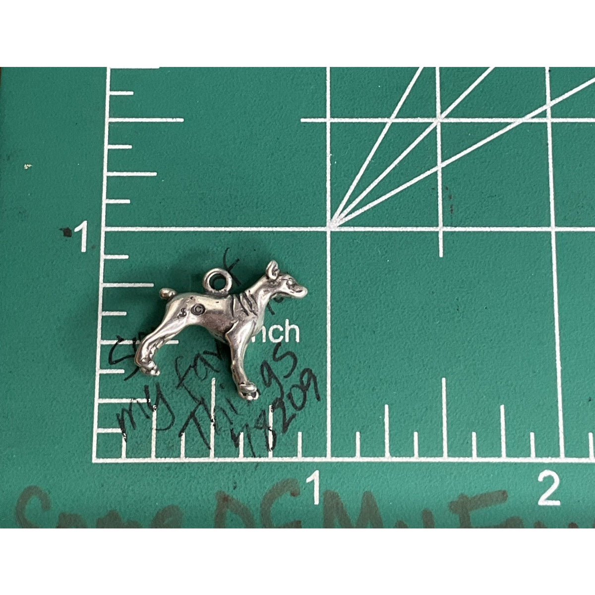 Vintage Sterling Silver Greyhound Dog Charm Pendant Whippet Italian Greyhound
